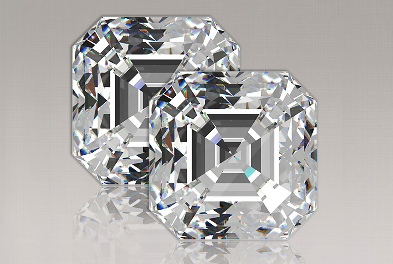 1.02 CTW Asscher Diamonds
