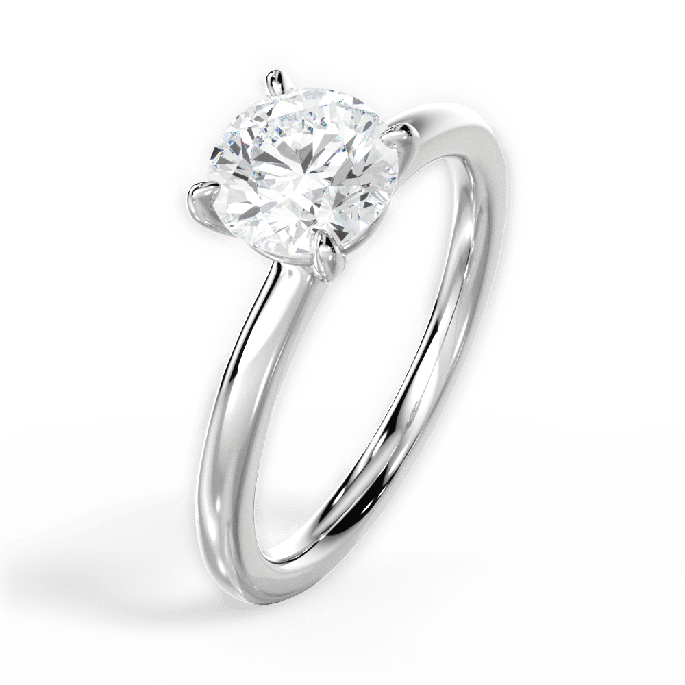 Solitaire Engagement Ring 1ct Diamond Prong Settings 14K White Diamond, Diamond  Engagement Ring for Women - Etsy