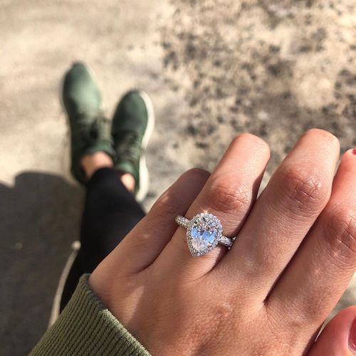 2 Carat Oval 3/4 Eternity Diamond Engagement Ring – Balacia