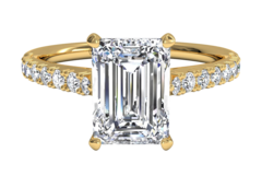 3 carat diamond Emerald Engagement Ring 