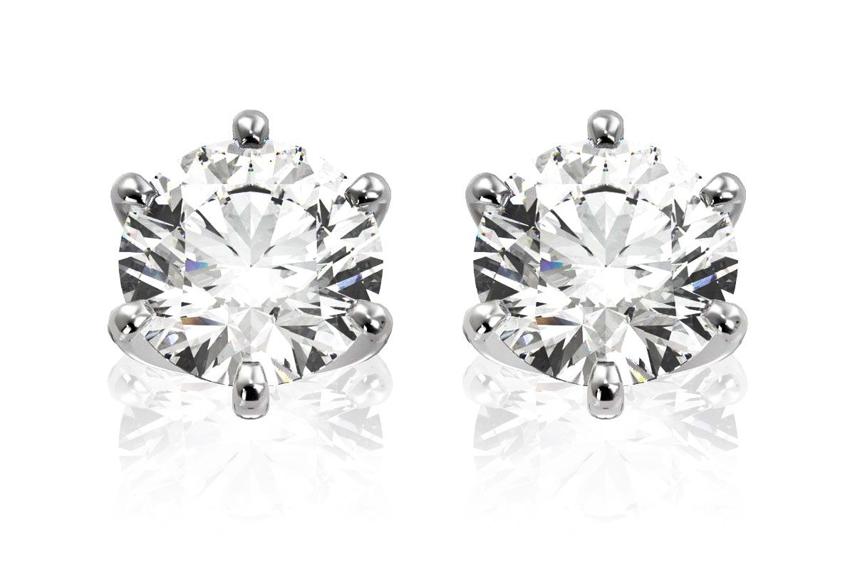 Amazon.com: 14K White Gold .25 Ct Diamond Martini Setting Stud Earrings :  Home & Kitchen