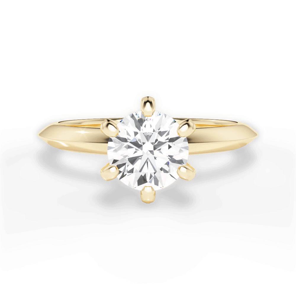 Lotus Radiant Solitaire Lab Grown Diamond Engagement Ring