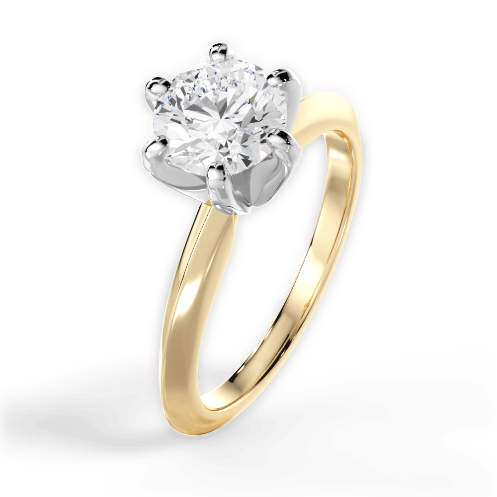 Classic Classic Knife-Edge Solitaire Engagement Ring for Princess