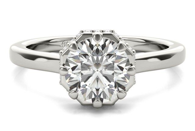 8 prong solitaire engagement ring