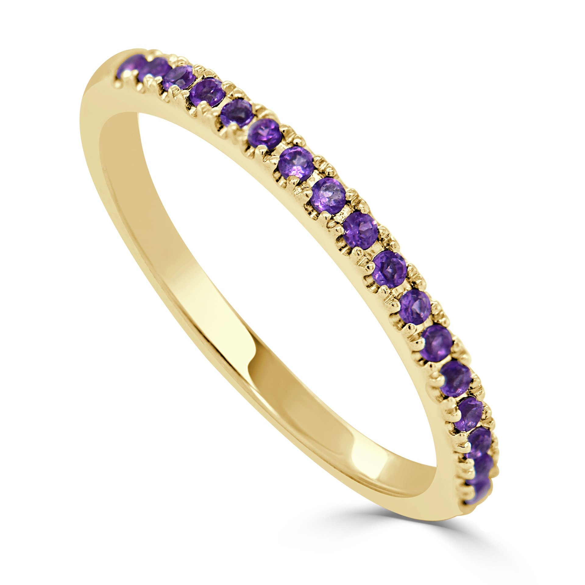 Image of purple amethyst stackable ring 