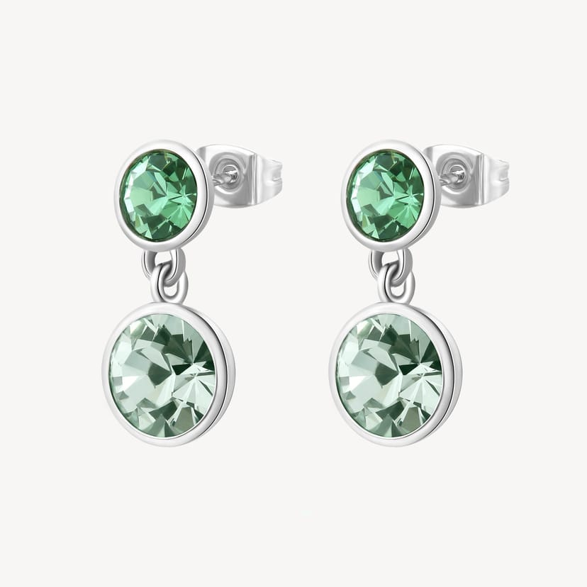 Photo of double drop light green earrings