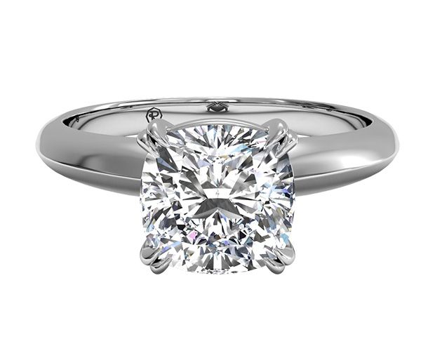 cushion-cut engagement ring