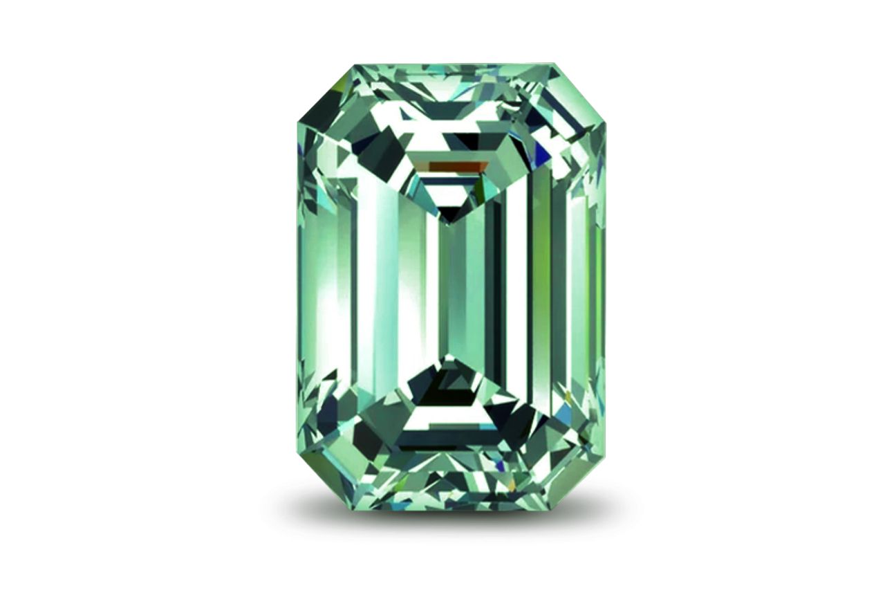 1.15 Carat Emerald Green Diamond FGRE Color VS2 Clarity Very Good Cut