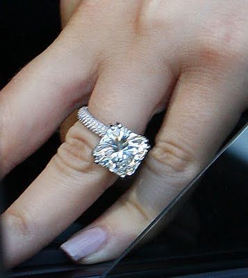 Khloe Kardashian's square radiant engagement ring
