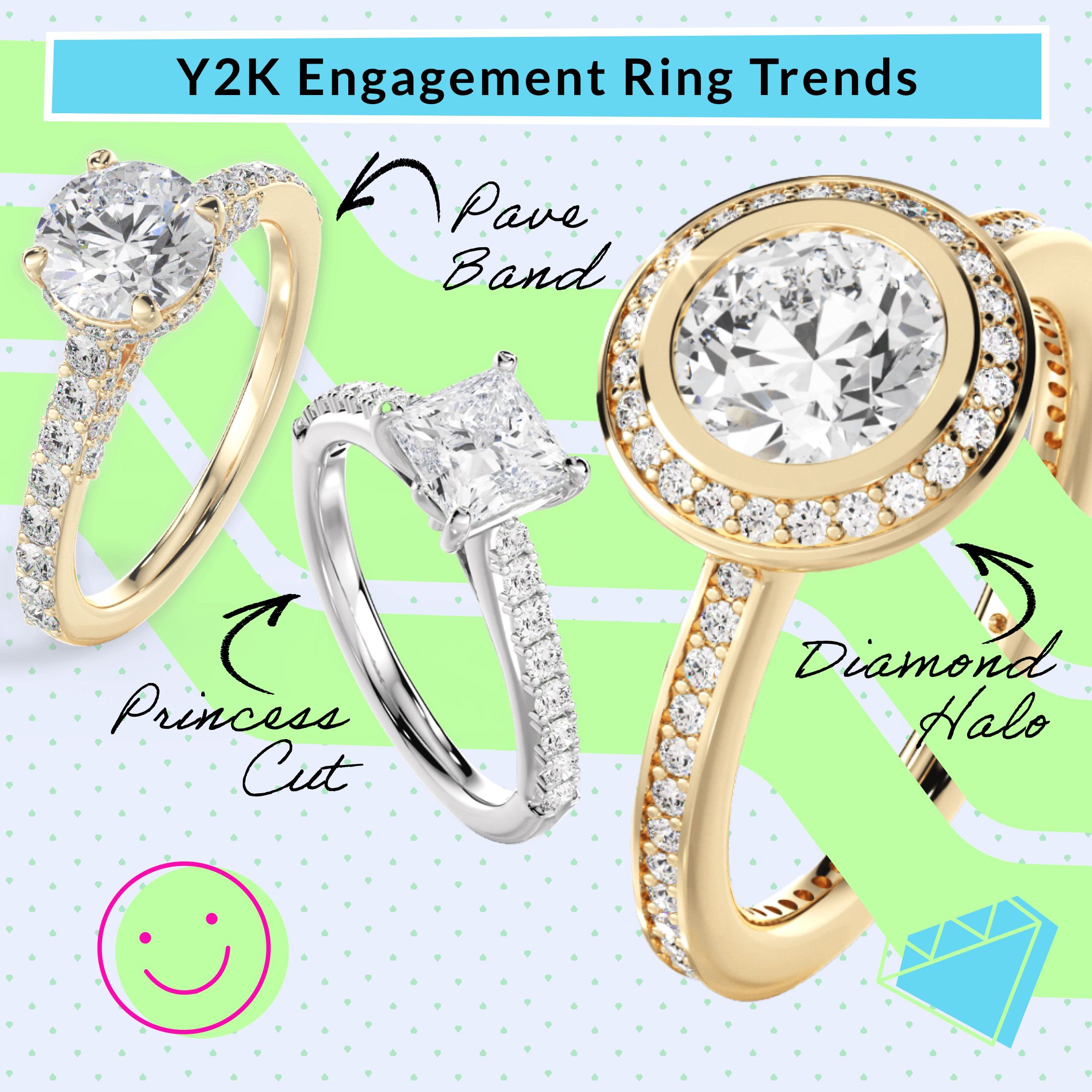 Image of Y2K engagement ring trends