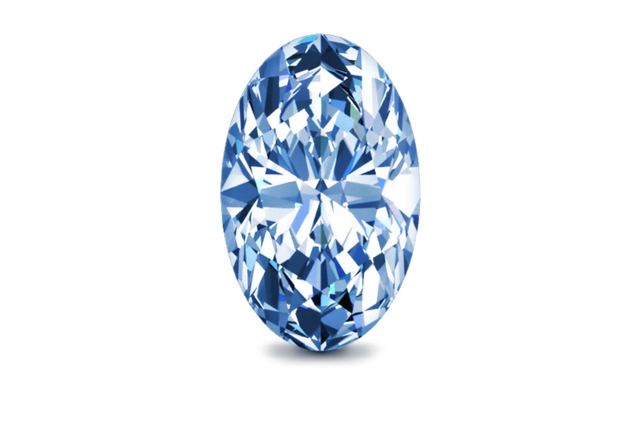Blue Diamond Oval Single