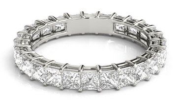 princess-cut diamond eternity band