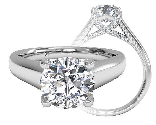 platinum solitaire engagement ring setting for a 1 carat diamond