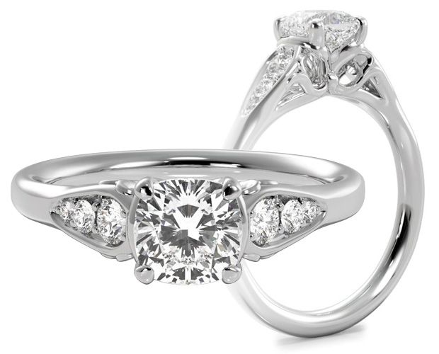 cushion engagement ring