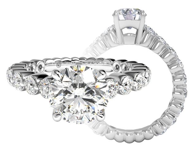 shared prong engagement ring