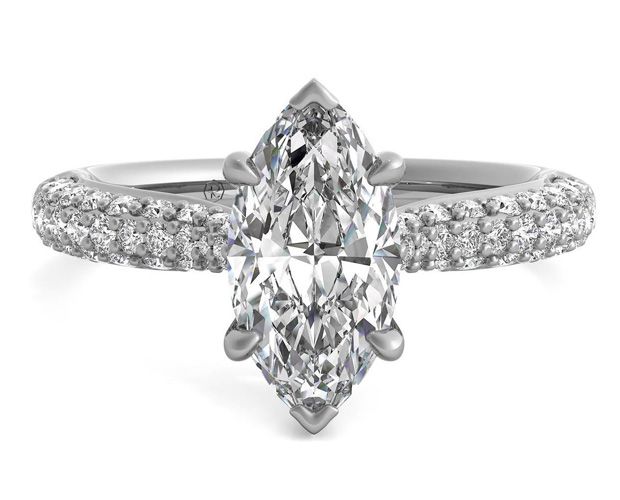 tapered marquise engagement ring