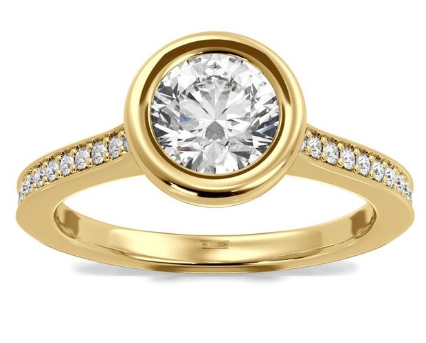 bezel set engagement ring