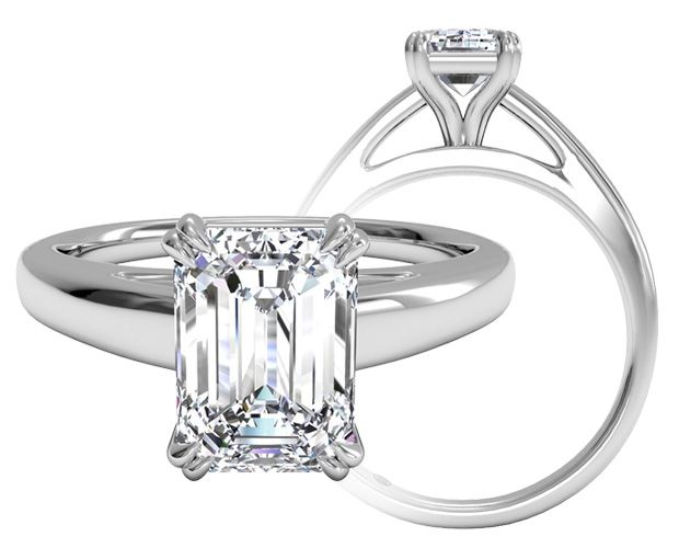 classic emerald cut engagement ring