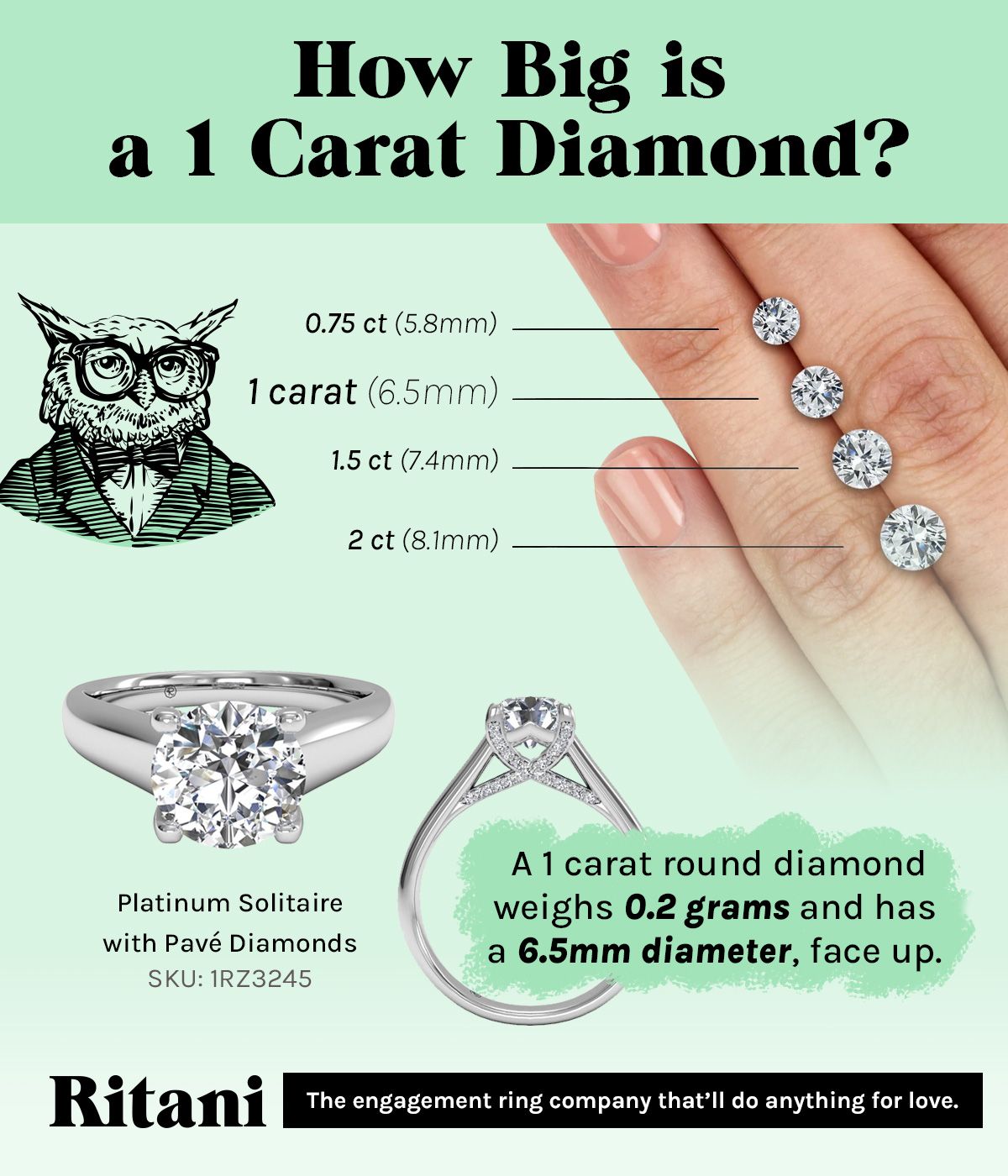 1 Carat Round Diamond Ring with Thick a Band – Attrangi