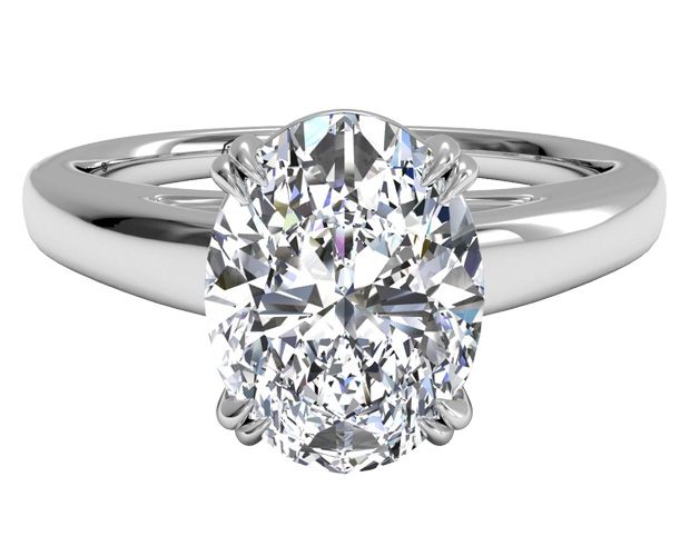 claw prong oval cut engagement ring