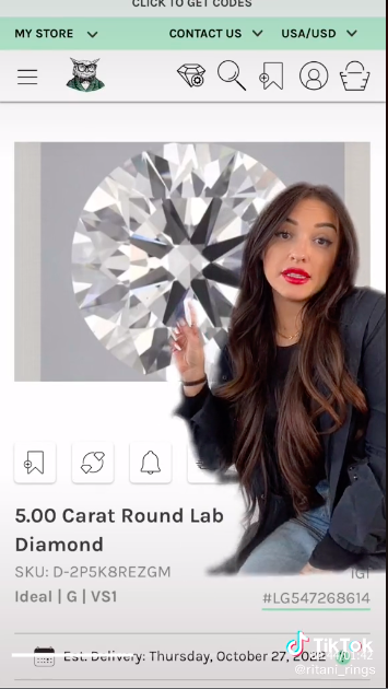 Ritani on TikTok Discussing FireRose's Engagement Ring