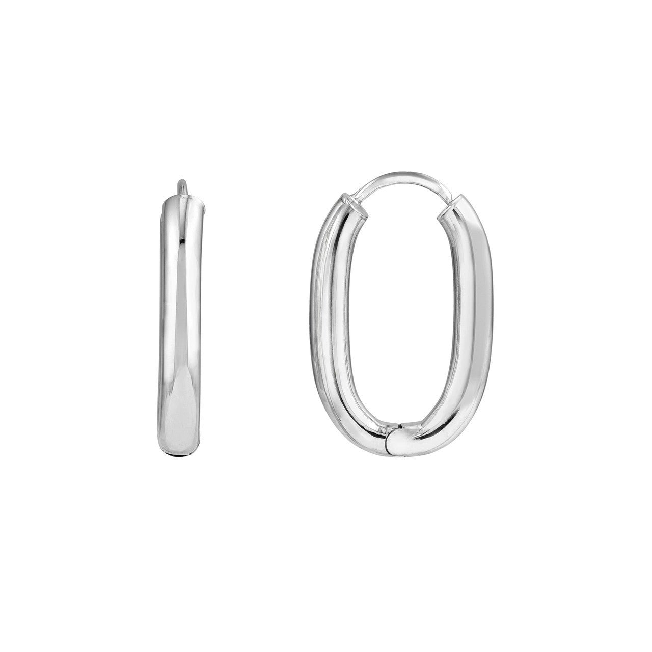 Image of silver hoop earrings 