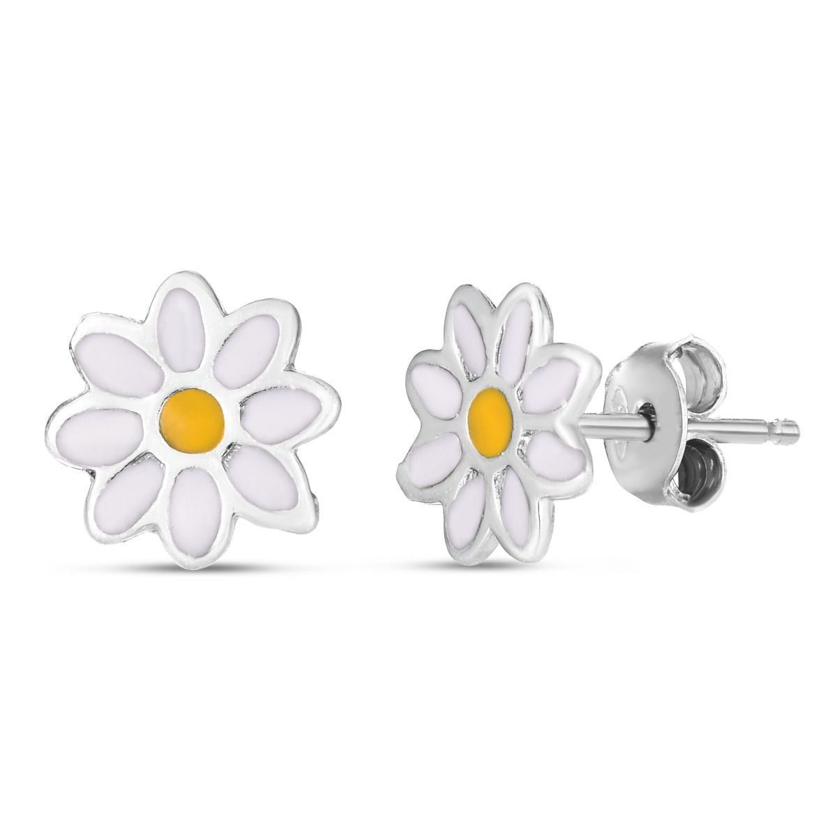 Image of children's daisy flower earrings