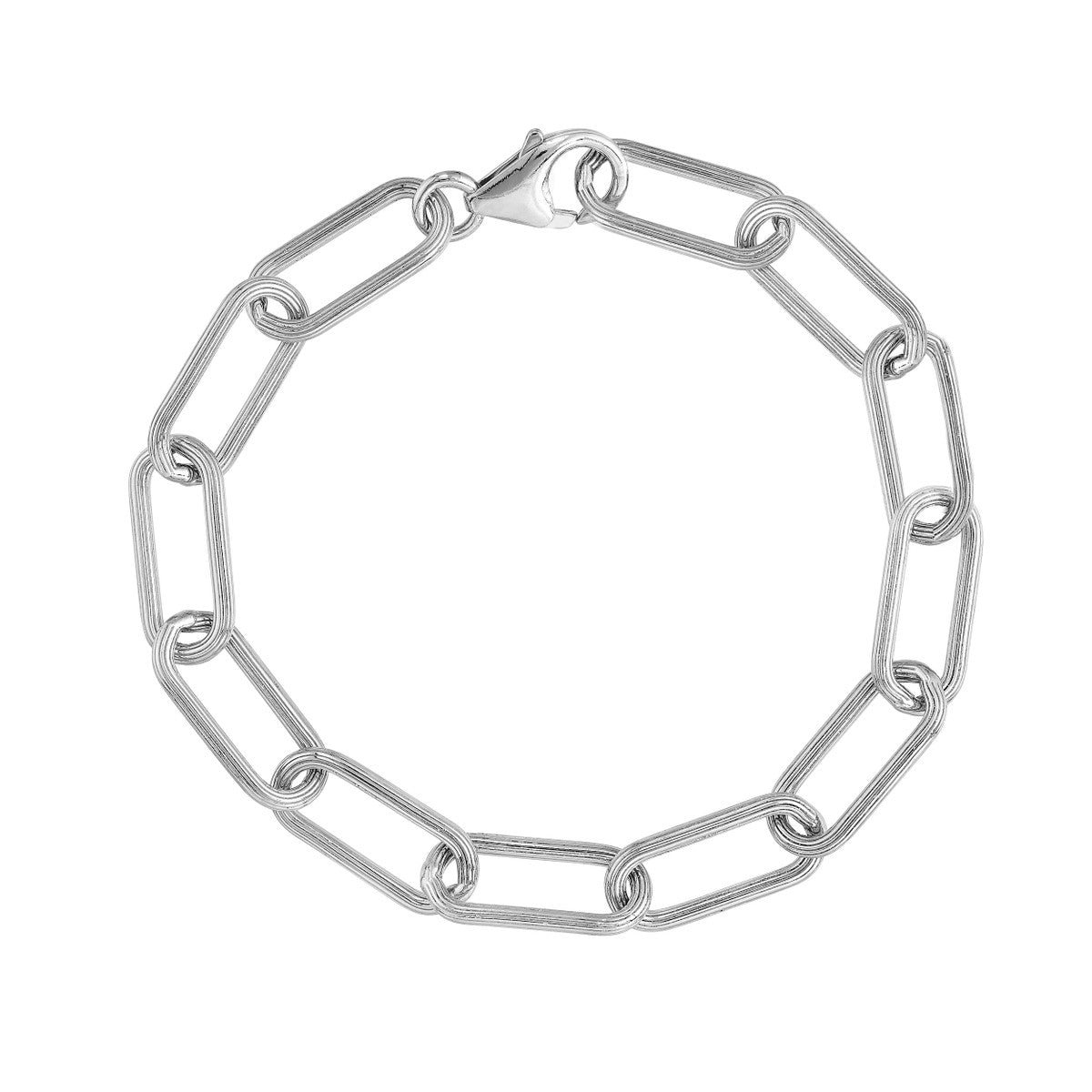 Image of silver paperclip style bracelet