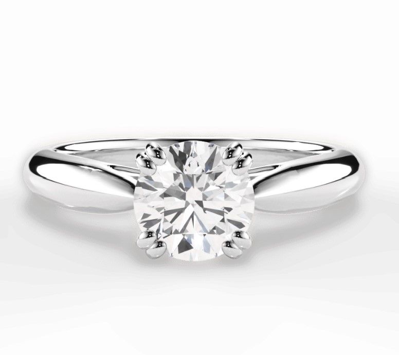 Image of diamond engagement ring set in platinum