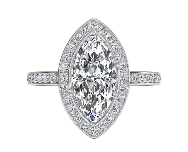 vintage halo marquise engagement ring