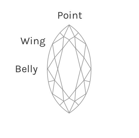 marquie-cut diamond wings