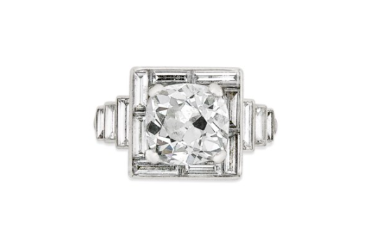 platinum art deco ring