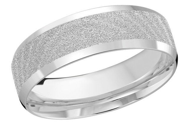 wedding ring with beveled edges