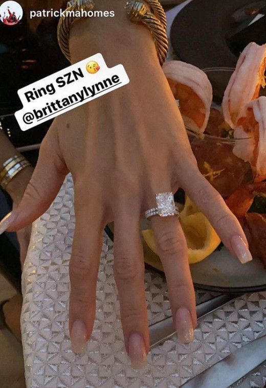 brittany matthews' engagement ring from patrick mahomes