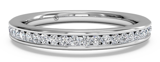 channel-set diamond wedding ring