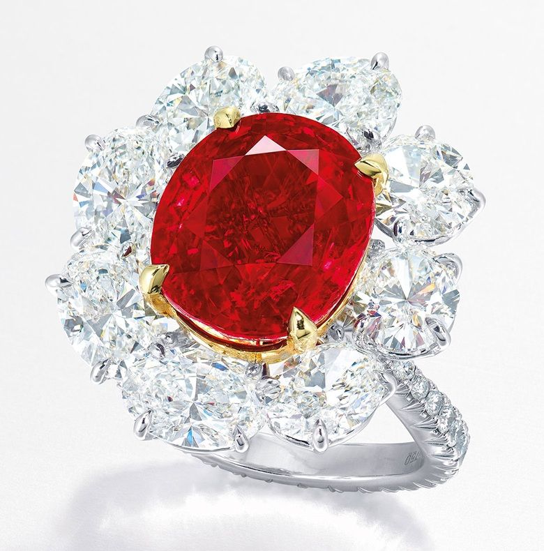 Christie's pigeon blood ruby