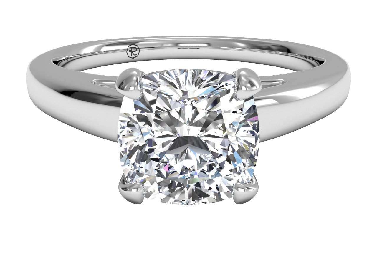 cushion-cut engagement ring