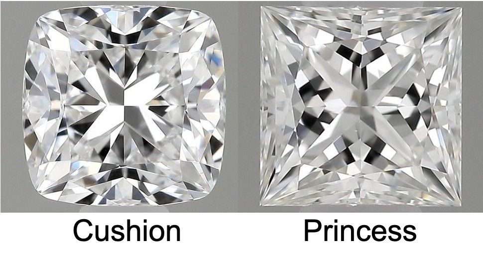 Square cushion store cut diamond