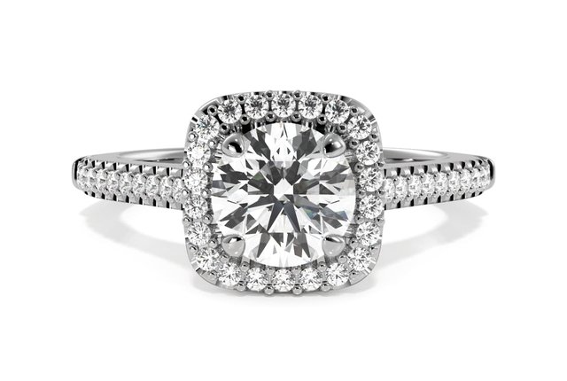 dainty diamond halo