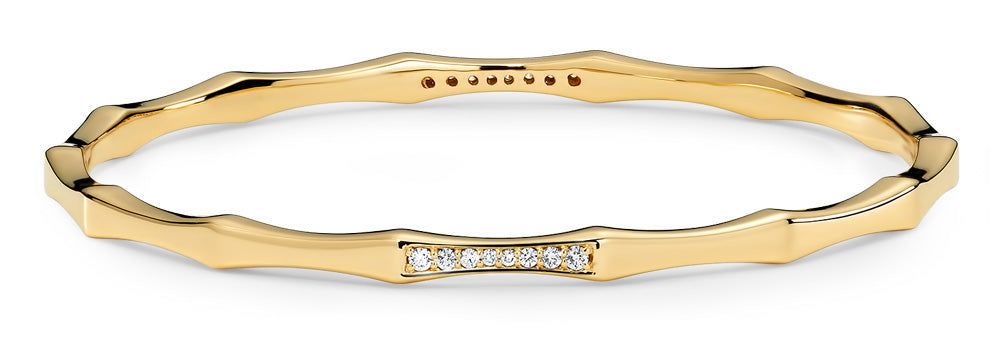 gold bangle bracelet with diamonds