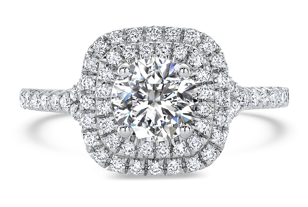 double halo engagement ring