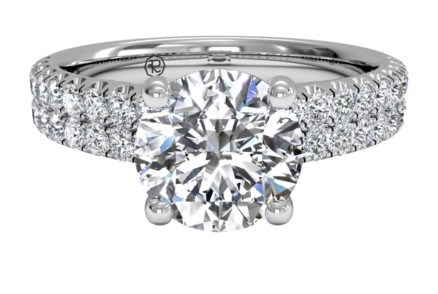 double row engagement ring