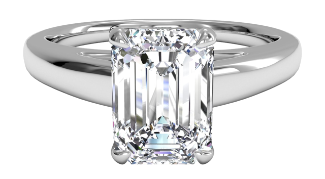 emerald cut solitaire engagement ring