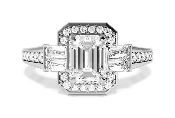 emerald cut engagement ring