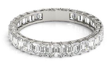 emerald-cut diamond eternity band