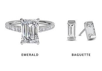 Difference between emerald on sale cut and baguette