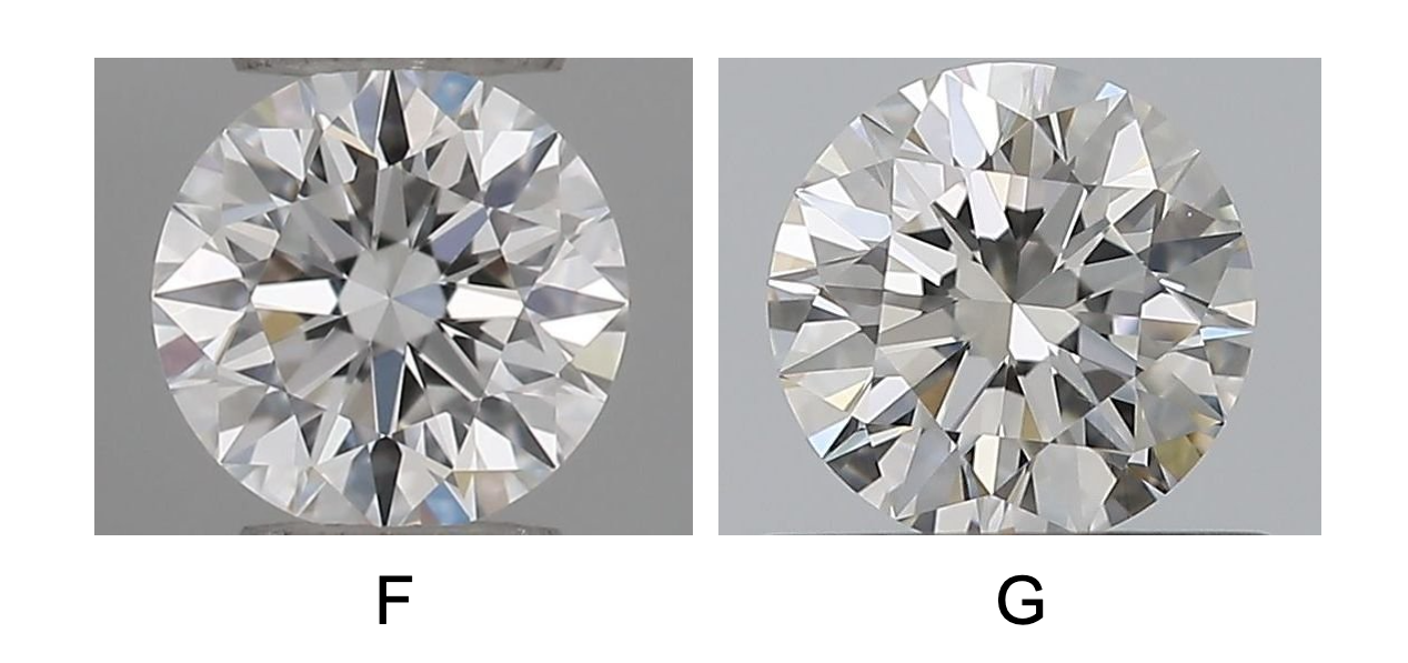 F vs G color diamonds