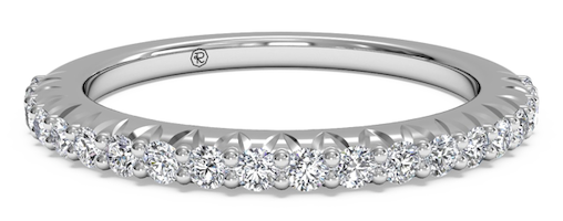 french-set diamond wedding band