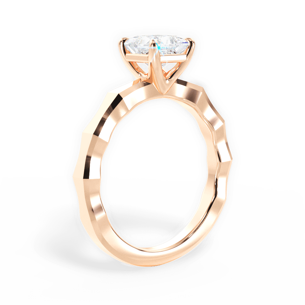 The Maddie Princess Shaped 18kt Rose Gold Octagon Solitaire