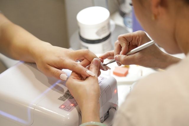 getting a manicure